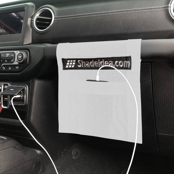 Shadeidea Sun Shade for Jeep Wrangler JL 2-Door (2018–2023)‎ – White Mesh - Picture 7 of 7